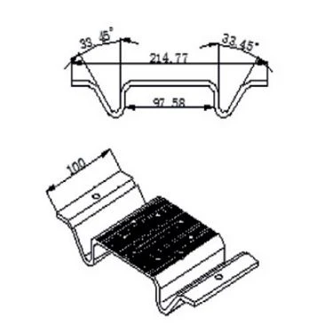 drawing of T shape clamp for tin roof(001)