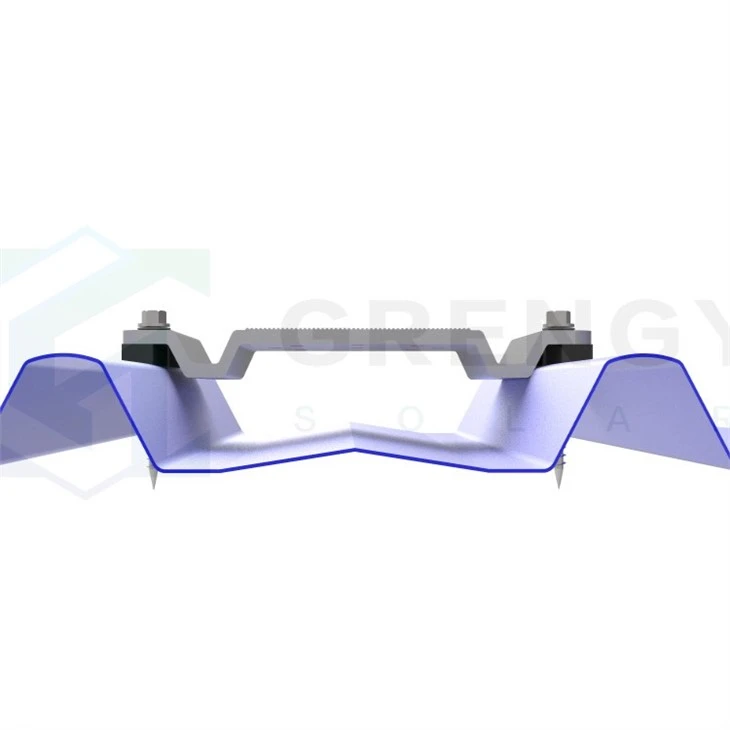 side view of T shape clamp for tin roof