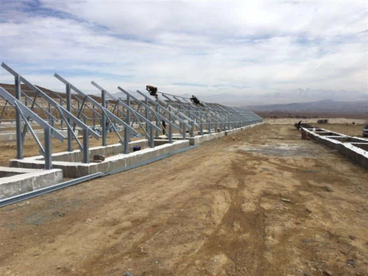 Galvanized Steel Solar Ground Panel Structure
